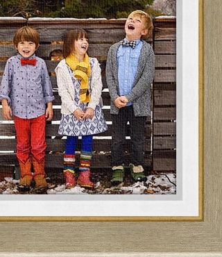 Painting in Ornate Gold Canvas Frame