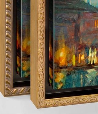 Black and Gold Canvas Floater Frame