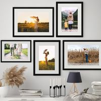 Art wall of picture frames