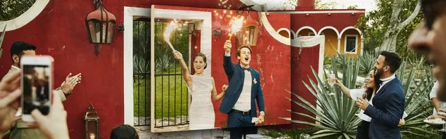 Wedding Photo Maple Wood Print